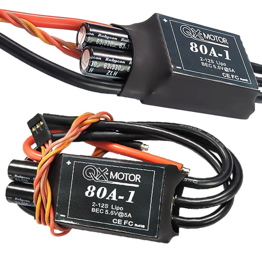 80A 2-12S brushless ESC High pressure Speed Controler With 5.5V 5A BEC for brushless motor suitable for model airplane toys QX-MOTOR EDF