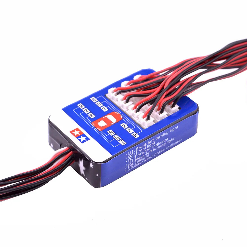 LED 5V Tetto Luce Auto Della Polizia Lampada Lampeggiante Per 1/10 RC Crawler Auto Traxxas Trx4 FMS YIKONG 1/14 Tamiya Camion SCANIA VOLVO - Foto 6