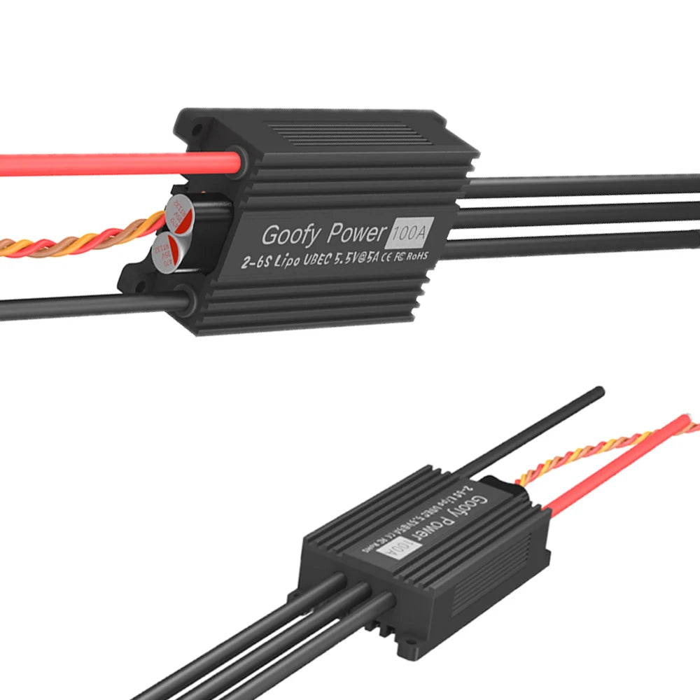 QX-MOTOR High Flying Brushless Speed Controller 100A ESC, with built-in UBEC power supply, suitable for drone toys/remote control toys