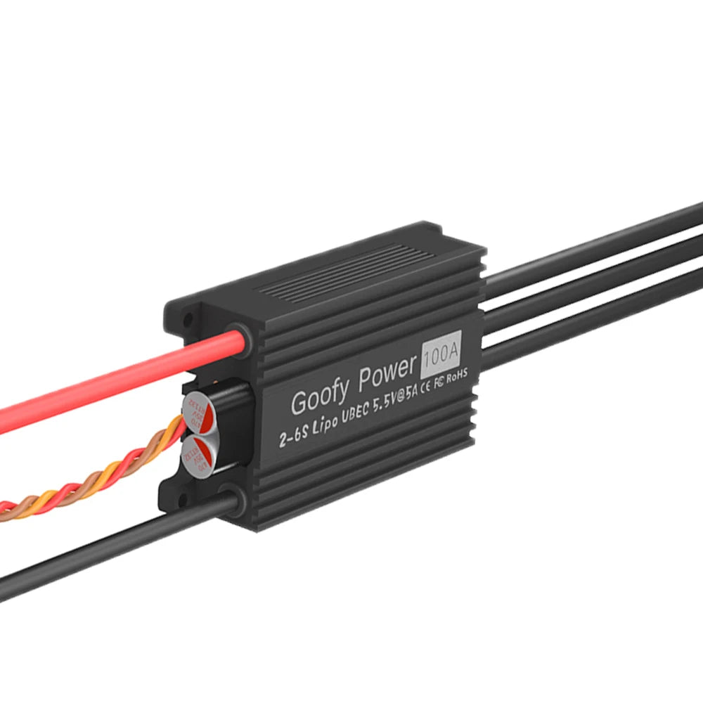 QX-MOTOR High Flying Brushless Speed Controller 100A ESC, with built-in UBEC power supply, suitable for drone toys/remote control toys