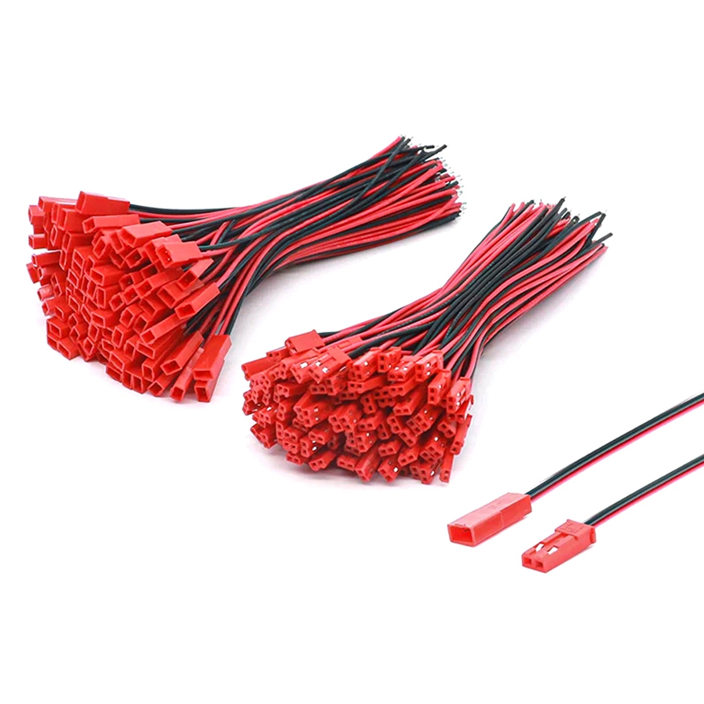 10Pairs 100mm 2 Pin JST Plug Connector Male+Female Plug Connector Cable Wire  Suitable for LED Light Strip Remote Control Toy Battery