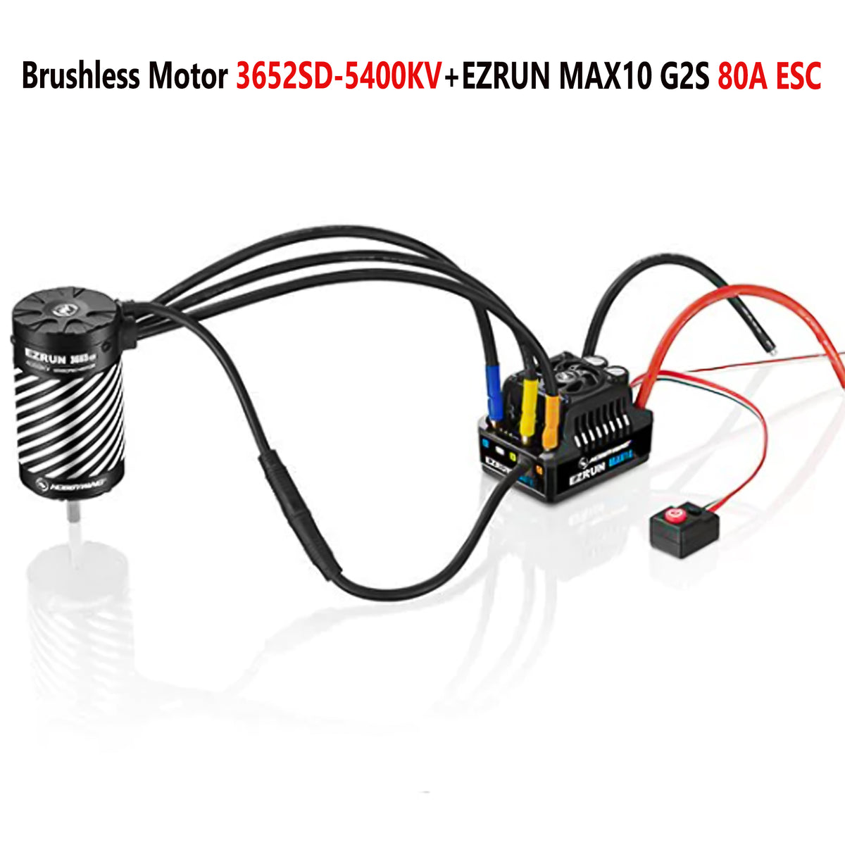 Hobbywing EZRUN MAX10 G2S Waterproof RC Brushless ESC 80A 140A and 3652SD 3665 G3 Motor 2-3S for 1/10 RC Off-Road On-Road Buggy Monster Cars