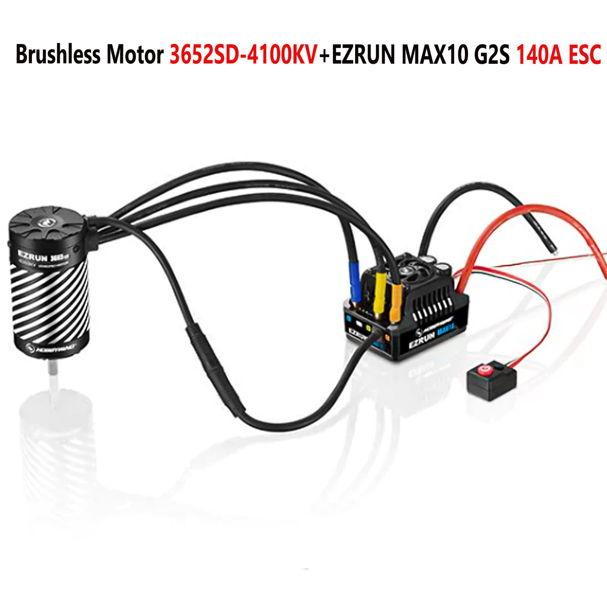 Hobbywing EZRUN MAX10 G2S Waterproof RC Brushless ESC 80A 140A and 3652SD 3665 G3 Motor 2-3S for 1/10 RC Off-Road On-Road Buggy Monster Cars