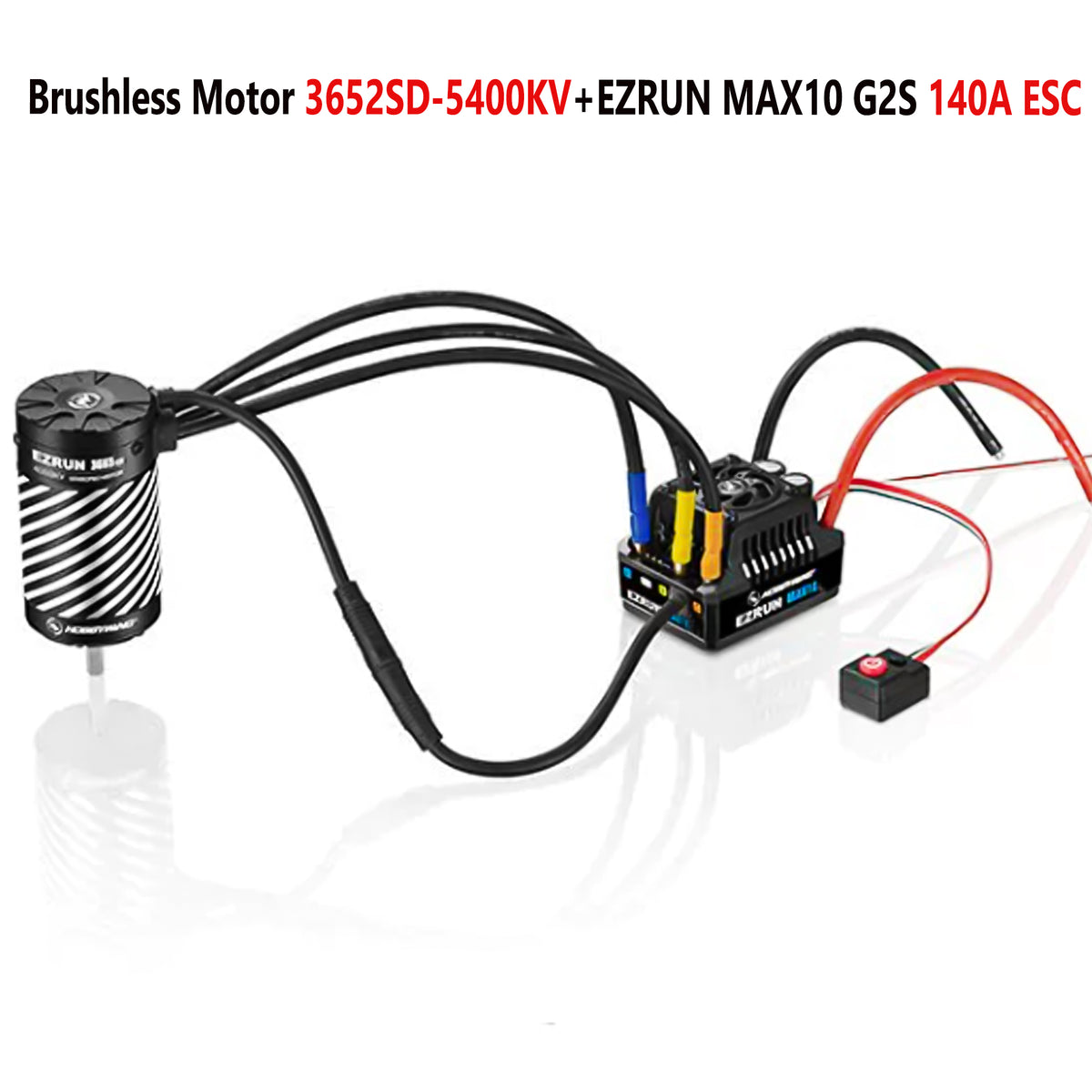 Hobbywing EZRUN MAX10 G2S Waterproof RC Brushless ESC 80A 140A and 3652SD 3665 G3 Motor 2-3S for 1/10 RC Off-Road On-Road Buggy Monster Cars