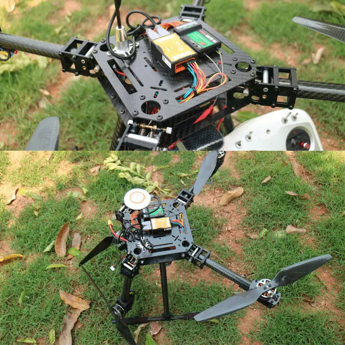 Four axis ZD550 ZD680 / Hexacopter ZD850 Full Carbon Fiber Folding Aerial airplane Rack with Landing Gear for FPV DIY Aircraft