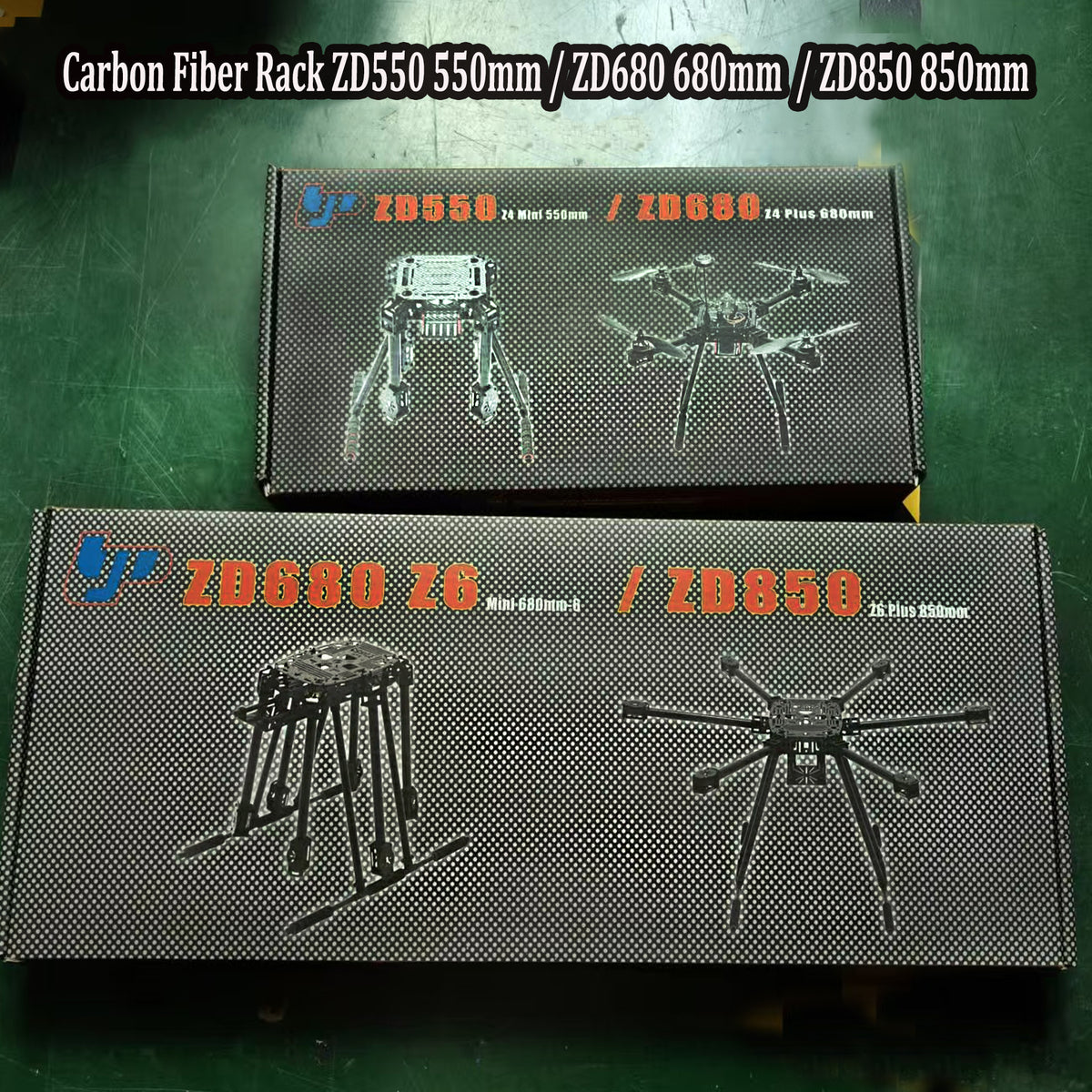 Four axis ZD550 ZD680 / Hexacopter ZD850 Full Carbon Fiber Folding Aerial airplane Rack with Landing Gear for FPV DIY Aircraft