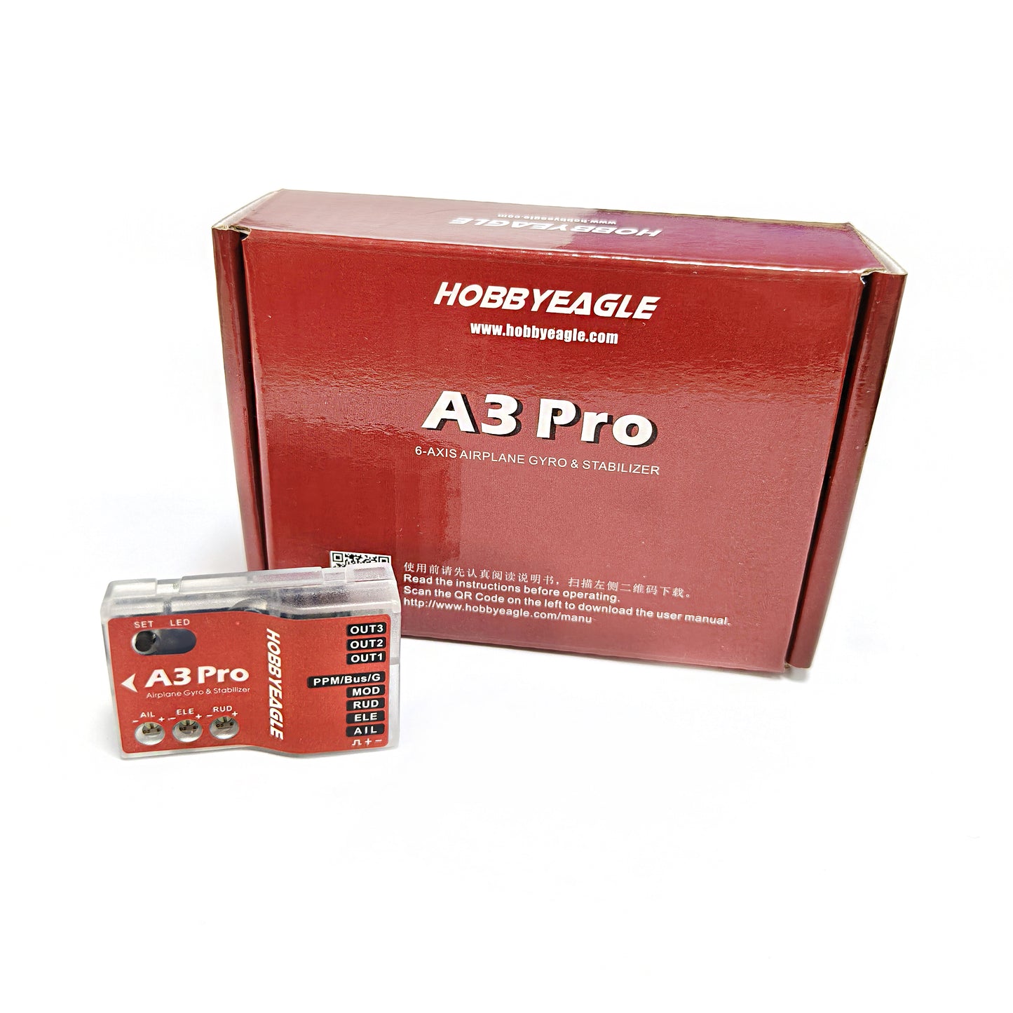 HobbyEagle A3 Pro/A3 Pro V2 Gyro Stabilizer System RC Flight Controller for RC Airplane Fixed-wing Helicopters Parts