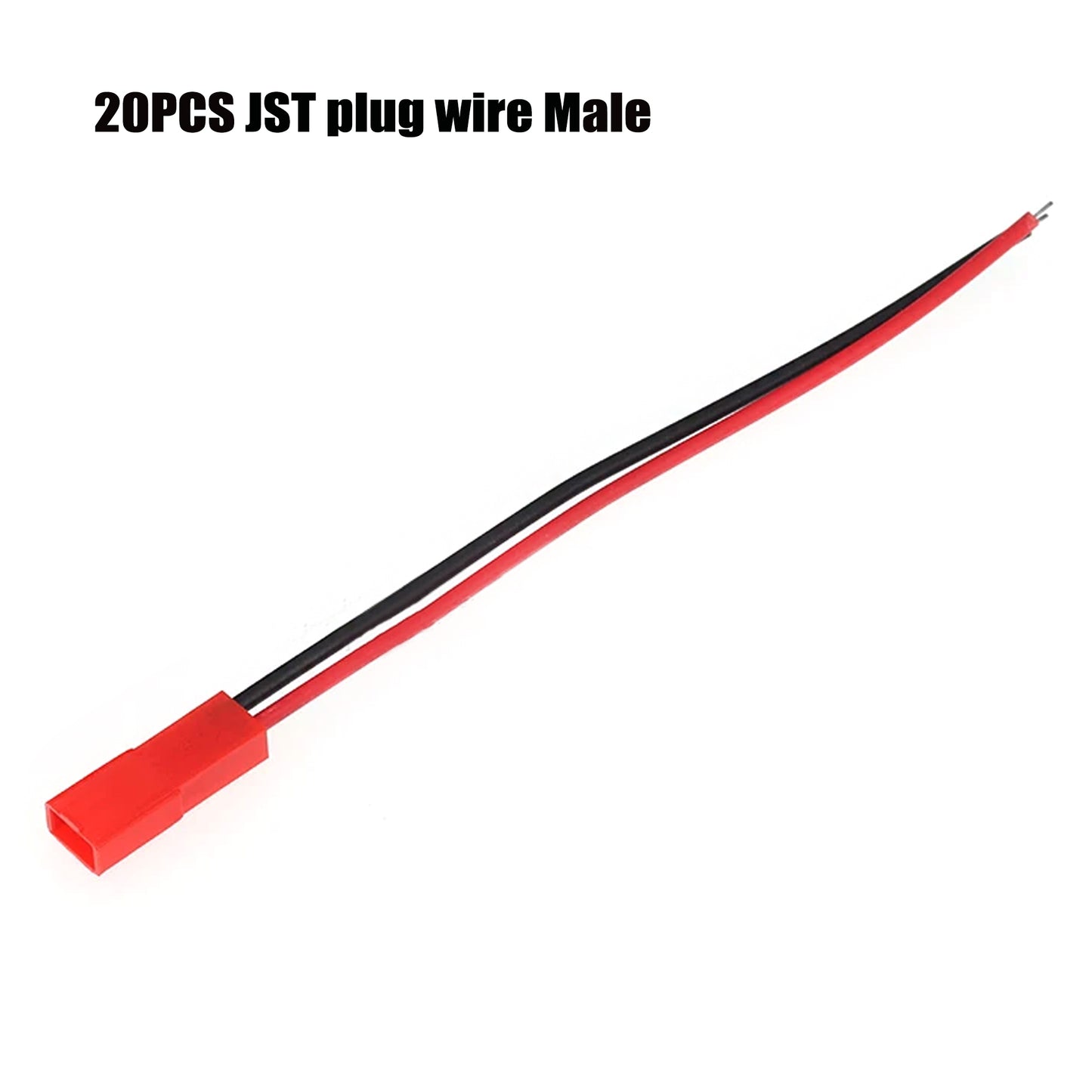 10Pairs 100mm 2 Pin JST Plug Connector Male+Female Plug Connector Cable Wire  Suitable for LED Light Strip Remote Control Toy Battery