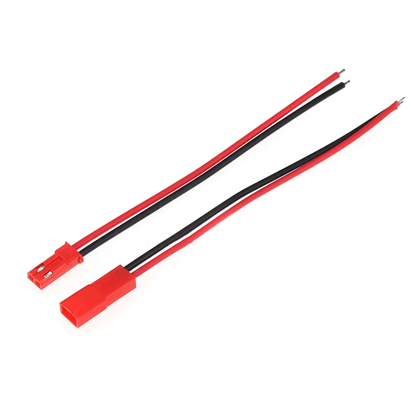 10Pairs 100mm 2 Pin JST Plug Connector Male+Female Plug Connector Cable Wire  Suitable for LED Light Strip Remote Control Toy Battery